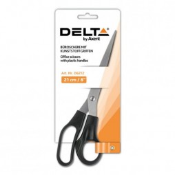 Ножиці Axent Delta 21 см з пластиковими ручками, чорні D6212