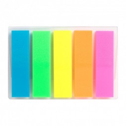 Закладки пластикові Axent Delta неонові 5 кольорів 125 шт. стрілка D2450-01