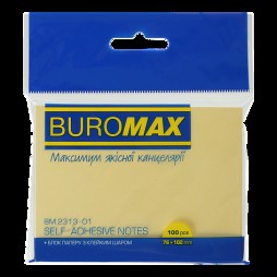 Блок для нотаток  Buromax  76x102 мм 100 арк жовтий Buromax  ВМ. 2313-01