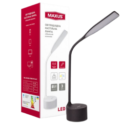 Розумна лампа MAXUS DKL 8W (звук, USB, діммінг, температура) чорна