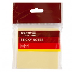 Стикер Axent D3314-01 75*75 мм 100 аркушiв, жовтий