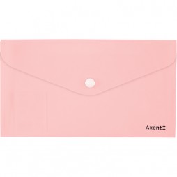 Папка-конверт на кнопці Axent Pastelini, DL  рожева 1414-10-A