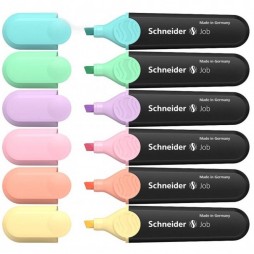 Набір маркерів текстових  SCHNEIDER JOB 6 кольорів S115097 пастель