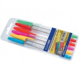 Ручки кулькові Economix - НАБІР 6 кольорів "Standart" E10510
