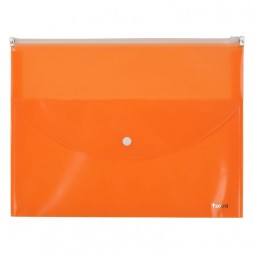 Папка-конверт Axent 1430-12 zip-lock, 2відділення, А4, помаранчева