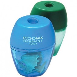 Точилка Economix (чинка) пластикова з контейнером, E40604